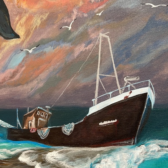 Surrealist painting "Breath of a dream" by Hanа - Picture 2 of 11